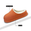 Side wooly slippers orange